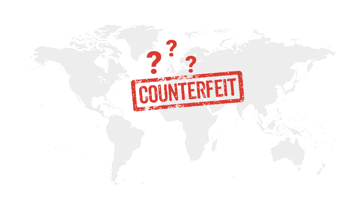 No idea where counterfeiting is happening